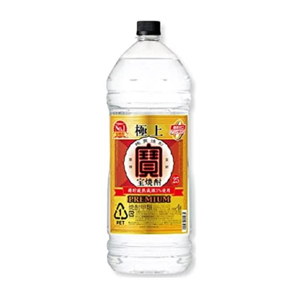他サイト： 宝酒造 極上宝焼酎 エコペット　25度 4000ml SH【焼酎 甲類 焼酎甲類 日本】の商品画像
