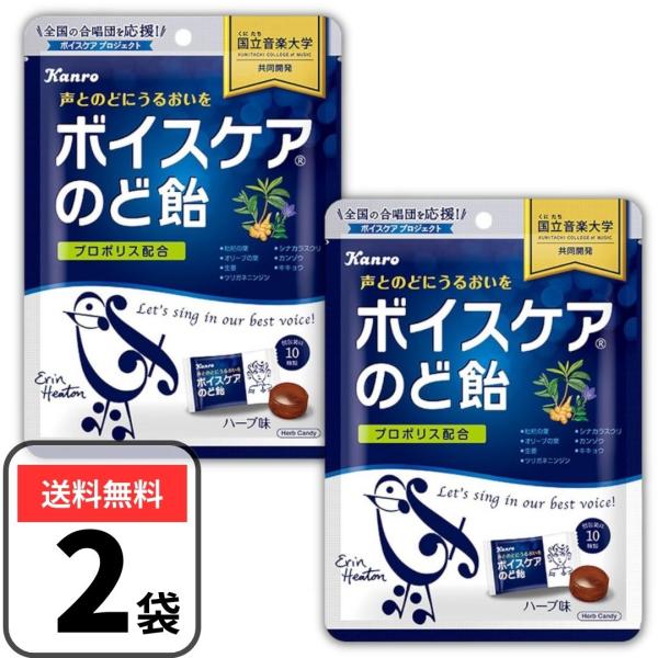 ボイスケアのど飴 70g×2袋 カンロ のど飴 飴 キャンディー 個包装 プロポリス配合