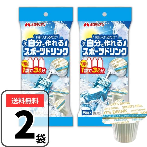 メロディアン 自分で作れるスポーツドリンク 【9ml×5個】×2袋 濃縮 液体ポーション 希釈