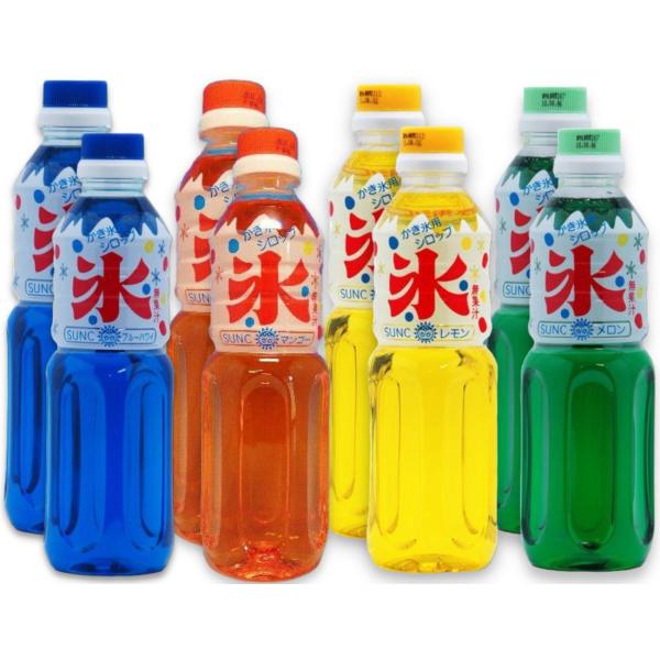 かき氷シロップ サンク 業務用 4種類各2本 計8本セット（マンゴー