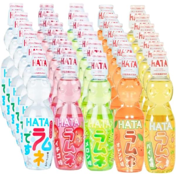 ラムネ ペットボトル 飲料 5種アソート 250ml×30本セット ハタ鉱泉 ビー玉入り ジュース 飲料 業務用 大量 炭酸 景品 縁日 お祭り