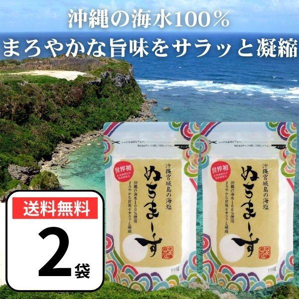 ぬちまーす 111g×2袋 塩 食塩 海塩 調味料 沖縄 宮城島 ミネラル豊富