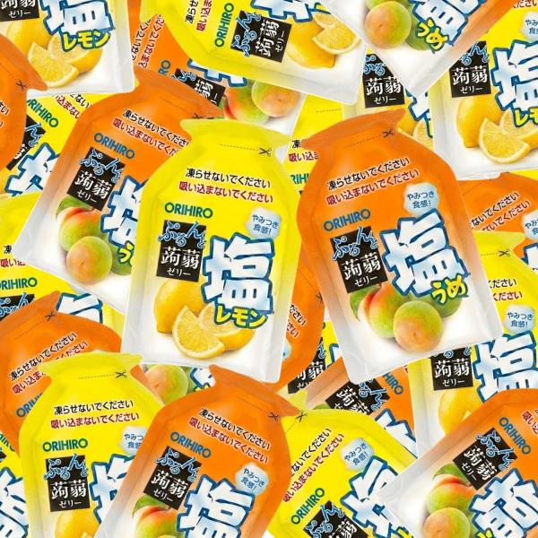 オリヒロ ぷるんと蒟蒻ゼリー 塩レモン味 塩うめ味（720g）熱中対策 クエン酸 ミネラル 塩分補給