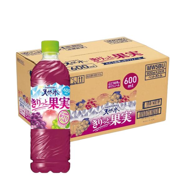 きりっと果実 2種のぶどう＆もも キリッと果実 600ml×24本（1ケース）ぶどう もも 天然水