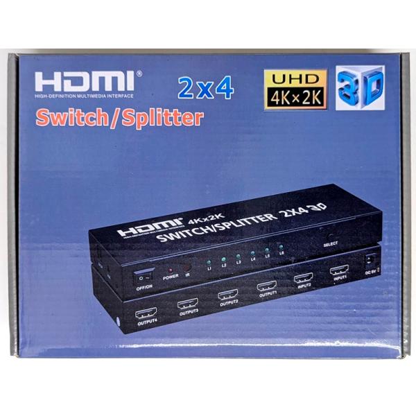 HDMI 2入力 4出力 分配器