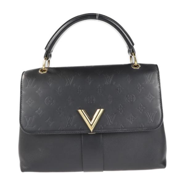 美品 LOUIS VUITTON ルイ ヴィトン ヴェリー モノグラムシャドウ M51989 ハンドバッグ レザー ノワール ブラック ワンハンドルバッグ 2WAY ショルダーバッグ ビトン【本物保証】 3rboutipue_2103033007077