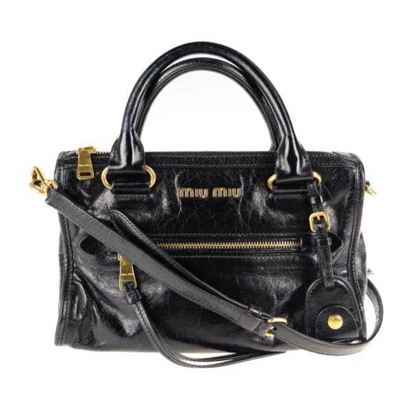 miu 美品 MIUMIU ミュウミュウ 5BB104 ハンドバッグ レザー VITELLO 