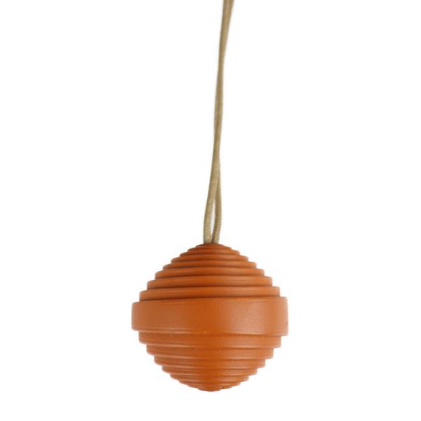 美品 HERMES エルメス JOJOBA ホホバ ネックレス レザー オレンジ系