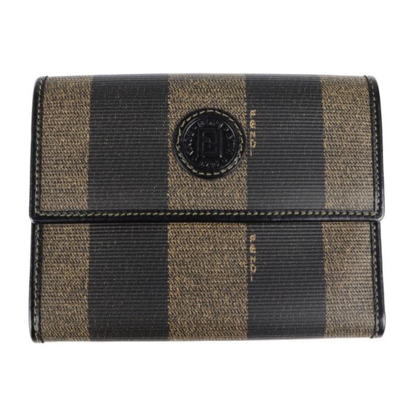FENDI 超美品 フェンディ ペカン 2277 30729 079 三つ折り財布 PVC 