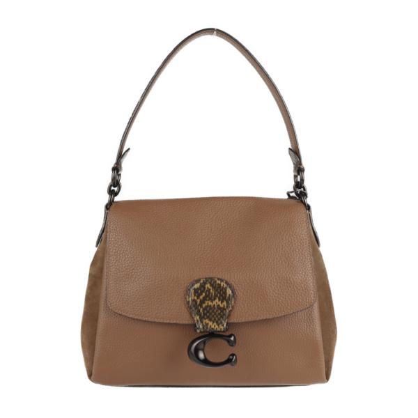 新品未使用展示品 COACH コーチ ブティックライン 4612 ハンドバッグ レザー スウェード パイソン ブラウン 2WAY ショルダー フラップ【本物保証】 COACH（コーチ） 新品未使用展示品 ブティックライン 4612