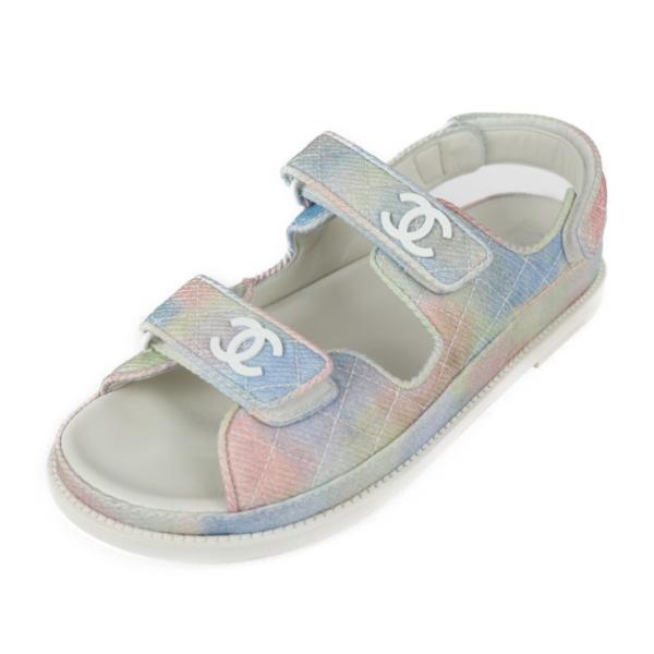 【美品】CHANEL シャネル　サンダル　35 CHANEL 超美品 シャネル サンダル G35927 サイズ39C ファブリック