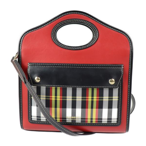 BURBERRY バーバリー ミニ ポケットバッグ ハンドバッグ レザー BURBERRY バーバリー ミニ ポケットバッグ ハンドバッグ レザー