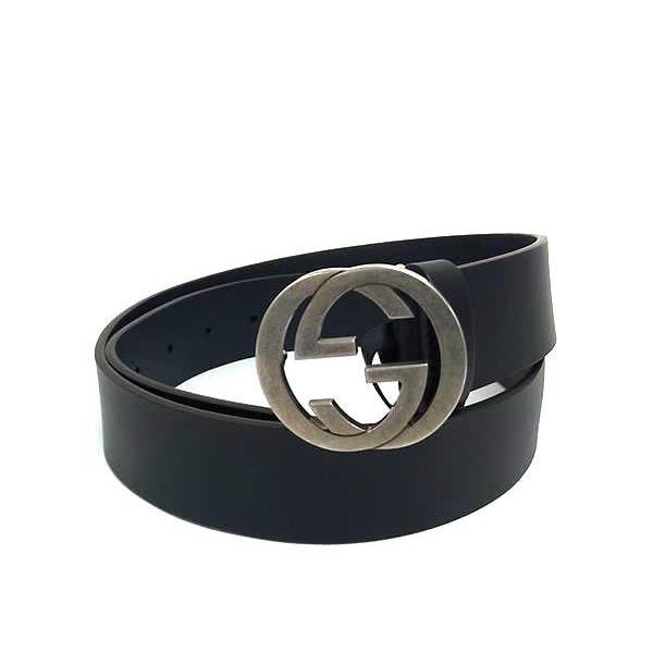 GUCCI（グッチ） ベルト インターロッキングG レザー 546389 シルバー
