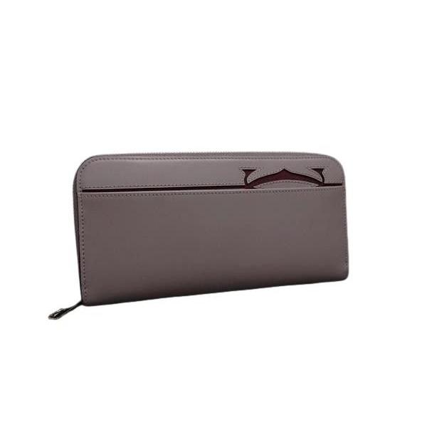 Cartier カルティエ 財布 マストC グレージュ ボルドー レザー ユニセックス ラウンドファスナー 長財布 美品【本物保証】 Cartier（カルティエ） 財布 マストC レザー - ラウンドファスナー 長