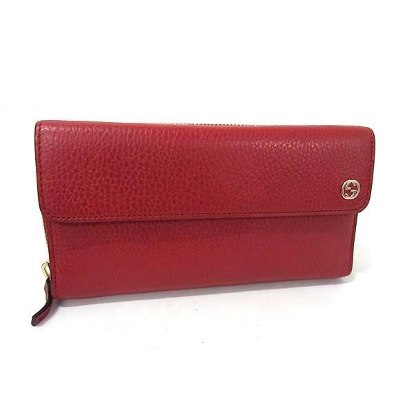 ファッション小物 GUCCI◇長財布_インターロッキングG/レザー/RED