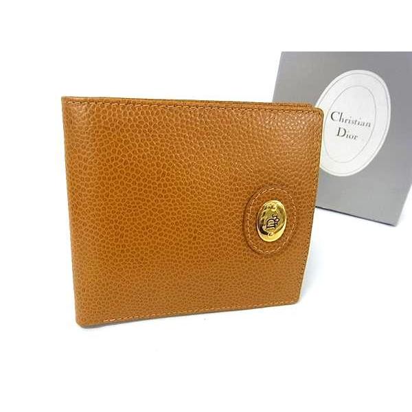 クリスチャンディオール　ブラウンレザー 二つ折り財布 Christian Dior（クリスチャン・ディオール） 財布 - レザー - 二