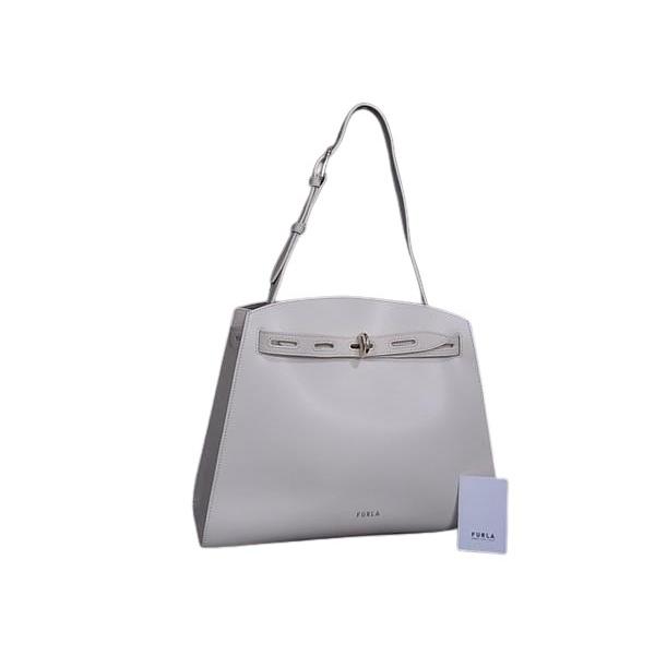 FURLA フルラ ハンドバッグ マルゲリータ - アイボリー系 レザー レディース ベルト ゴールド金具 美品【本物保証】 FURLA（フルラ） ハンドバッグ マルゲリータ レザー - ベルト ゴールド