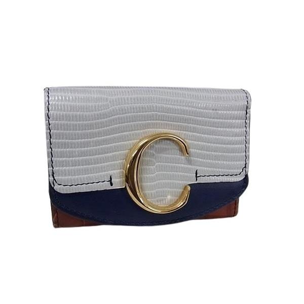 Chloe クロエ 財布 CHLOE C クロコダイル型押しレザー  