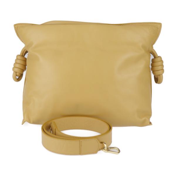 LOEWE ロエベ  フラメンコ クラッチ パファー ショルダーバッグ A411FC1X67   カーフスキン レザー キャメル系 ゴールド金具  ミディアム 2WAY 【本物保証】 LOEWE（ロエベ） 超美品 フラメンコ クラッチ パファー ショルダー