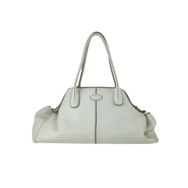 TODS トッズ トートバッグ Dバッグ - アイボリー系 レザー レディース シルバー金具【本物保証】 TOD'S（トッズ） トートバッグ Dバッグ レザー - シルバー金具