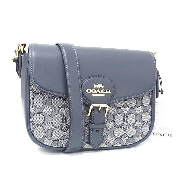 COACH コーチ ショルダーバッグ シグネチャー CU998 ネイビー グレー系 キャンバス×レザー レディース ゴールド金具 新品未使用展示品【本物保証】 COACH（コーチ） ショルダーバッグ シグネチャー キャンバス×レザー