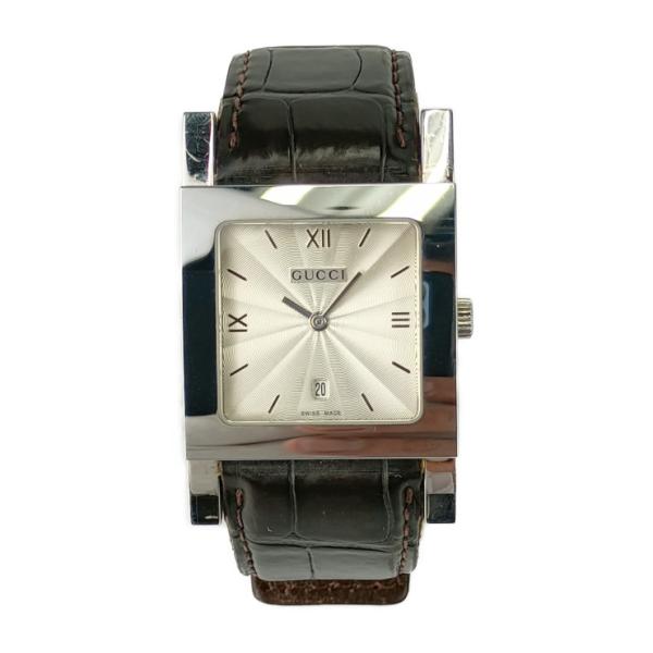 GUCCI グッチ　7900M.1 スクエア　デイト　腕時計　美品 GUCCI グッチ 腕時計 デイト クォーツ 7900M.1 シルバー文字盤