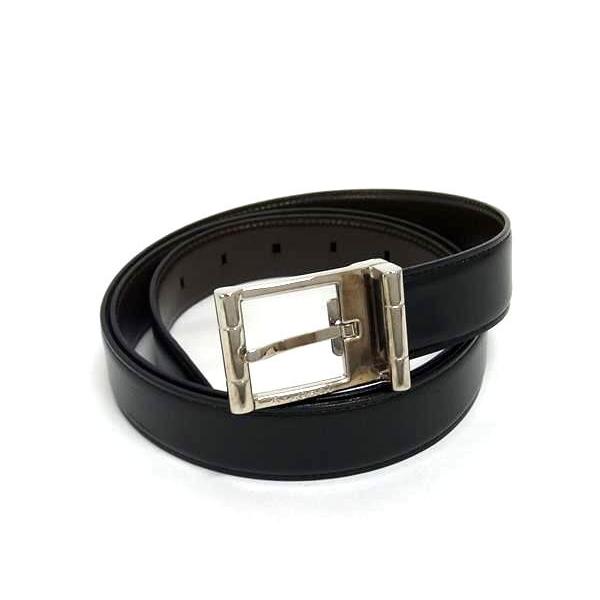 BVLGARIブルガリ リバーシブル ベルト シルバー ブラック ブラウン BVLGARI ブルガリ ベルト - レザー リバーシブル シルバー金具