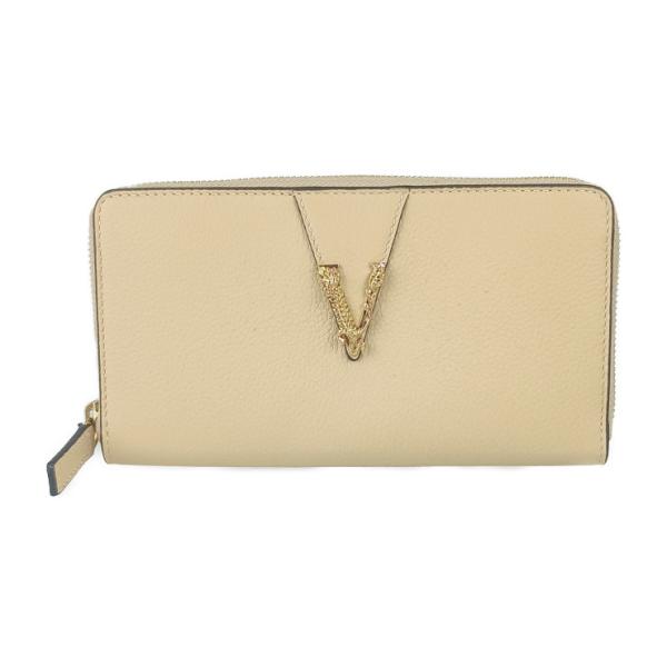 ○☆新品 未使用 VERSACE ラ グレカ ラウンドジップコンパクト