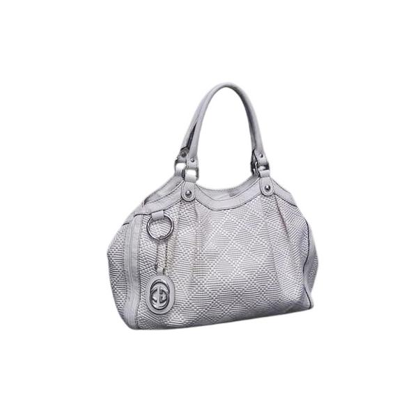 GUCCI グッチ ハンドバッグ グッチシマ ディアマンテ 211944 アイボリー ストロー×レザー レディース シルバー金具【本物保証】 GUCCI（グッチ） ハンドバッグ グッチシマ ディアマンテ ストロー