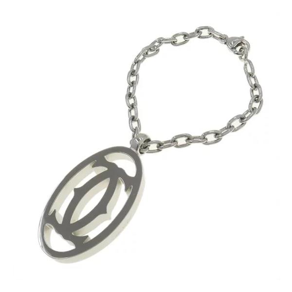 Cartier カルティエ キーホルダー 2Cロゴ バッグチャーム メタル  