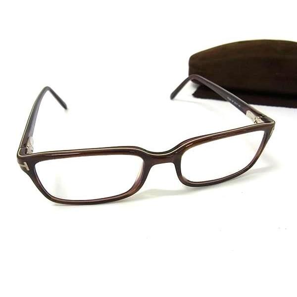 TOM FORD トムフォード アイウェア メガネ TF5209 ブラウン系 プラスチック ユニセックス 伊達眼鏡 美品【本物保証】 TOM FORD（トムフォード） アイウェア メガネ プラスチック TF5209