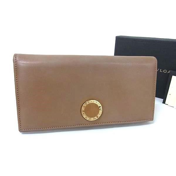 BVLGARI ブルガリ 財布 コローレ 33625 ブラウン レザー ユニセックス 二つ折り 長財布 ゴールド金具【本物保証】 BVLGARI（ブルガリ） 財布 コローレ レザー 33625 二つ折り 長財布