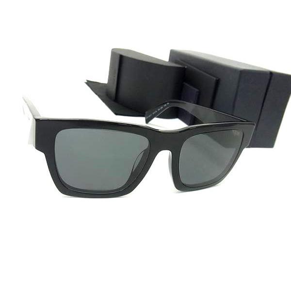 PRADA プラダ サングラス SPR A06F ブラック クリアグレー プラスチック ユニセックス 美品【本物保証】 PRADA（プラダ） サングラス - プラスチック SPR A06-F ブラック