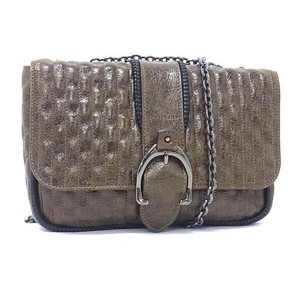 LONGCHAMP ロンシャン ショルダーバッグ アマゾーヌ マトラッセ カーキ レザー レディース チェーン 美品【本物保証】 LONGCHAMP（ロンシャン） ショルダーバッグ アマゾーヌ マトラッセ