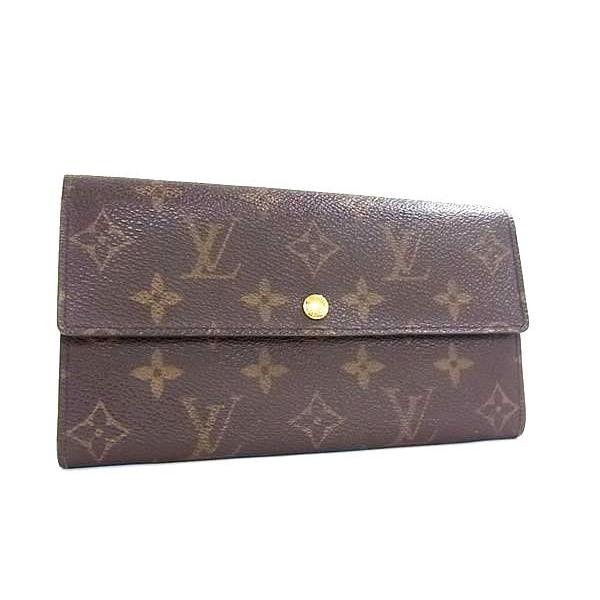 LOUIS VUITTON ルイヴィトン 長財布 モノグラム ポシェット ポルトモネクレディ M61725 ブラウン PVC レザー ユニセックス【本物保証】 LOUIS VUITTON（ルイ・ヴィトン） 長財布 モノグラム ポシェット