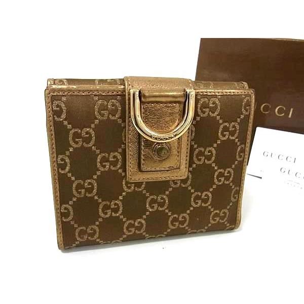 GUCCI（グッチ） 財布 アビー キャンバス レザー 141415 GG柄 Wホック 