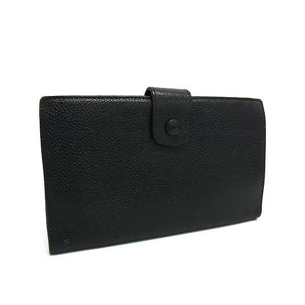 CHANEL シャネルサイフ長財布キャビアスキンがまぐち