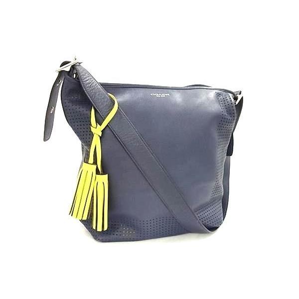 COACH コーチ ショルダーバッグ レガシー 22762 ネイビー レザー レディース タッセル【本物保証】 COACH（コーチ） ショルダーバッグ レガシー レザー 22762 タッセル