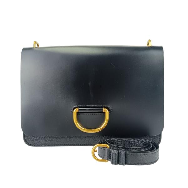 BURBERRY バーバリー ショルダーバッグ ミディアム Dリングバッグ 4076336 ブラック レザー レディース ゴールド金具【本物保証】 BURBERRY（バーバリー） ショルダーバッグ ミディアム Dリングバッグ