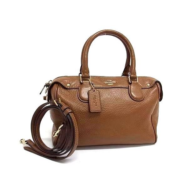 COACH コーチ ハンドバッグ ベネットミニサッチェル F36677 ブラウン レザー レディース 2WAY ゴールド金具【本物保証】 COACH（コーチ） ハンドバッグ ベネットミニサッチェル レザー F36677