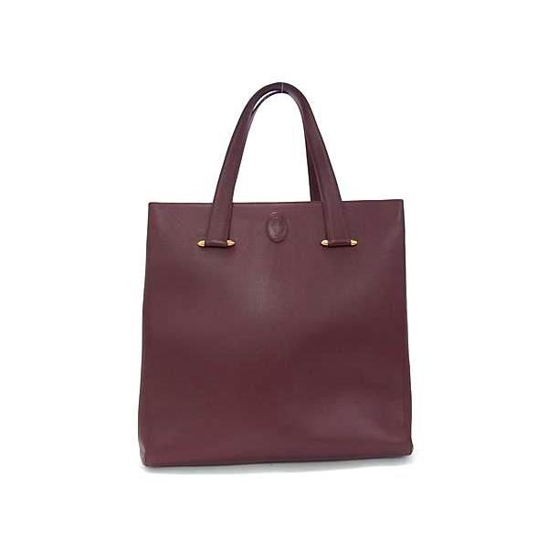 Cartier カルティエ ハンドバッグ マストライン レザー - ボルドー