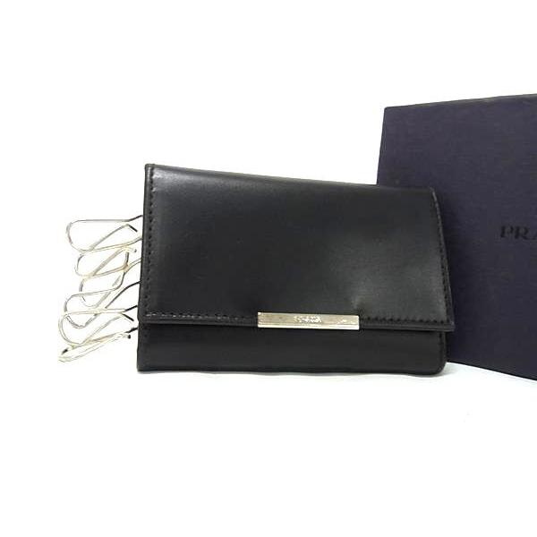 PRADA（プラダ） キーケース - レザー - 6連 シルバー金具 ブラック