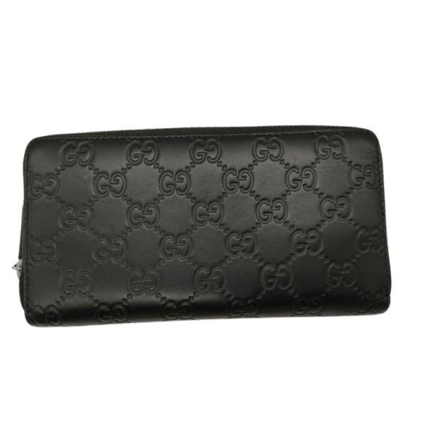 GUCCI ブラック 長財布 箱付き GUCCI（グッチ） 長財布 グッチシマ 307987 レザー ブラック系 美品