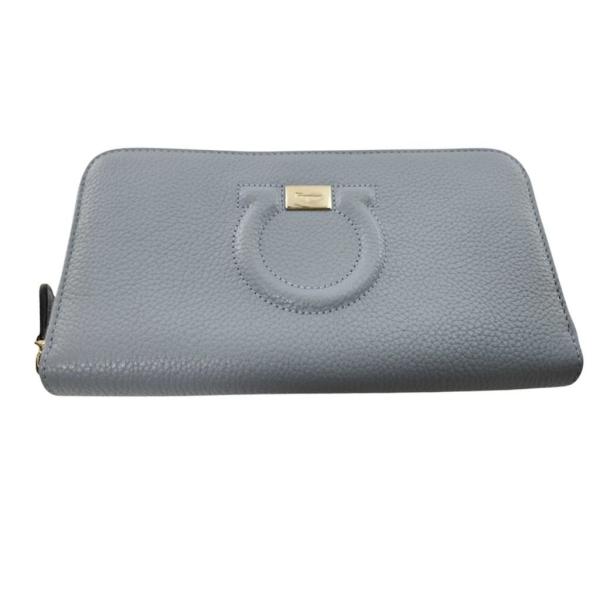 FERRAGAMO（フェラガモ） 長財布 ガンチーニ IY-22 C843 レザー ブルー