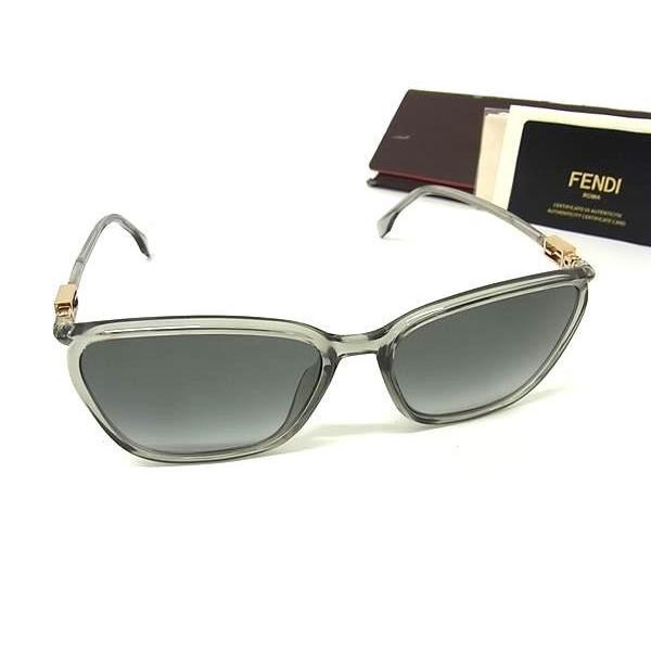 FENDI フェンディ サングラス ズッカ FF0460/G/S クリア×レンズ クリアグレー系 プラスチック ユニセックス 美品 FENDI（フェンディ） サングラス ズッカ FF0460/G/S プラスチック