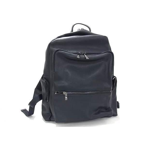 S.T.DUPONT（エス・テー・デュポン） リュック レザー ネイビー系 美品 