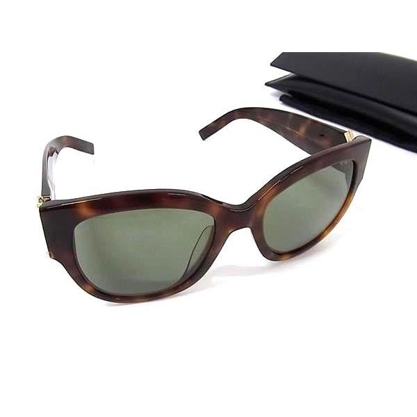 SAINT LAURENT サンローラン サングラス SL M95/F クリアブラウン系×レンズ クリアグリーン系 プラスチック ユニセックス べっ甲調 美品 SAINT LAURENT サンローラン サングラス SL M95/F プラスチック クリア