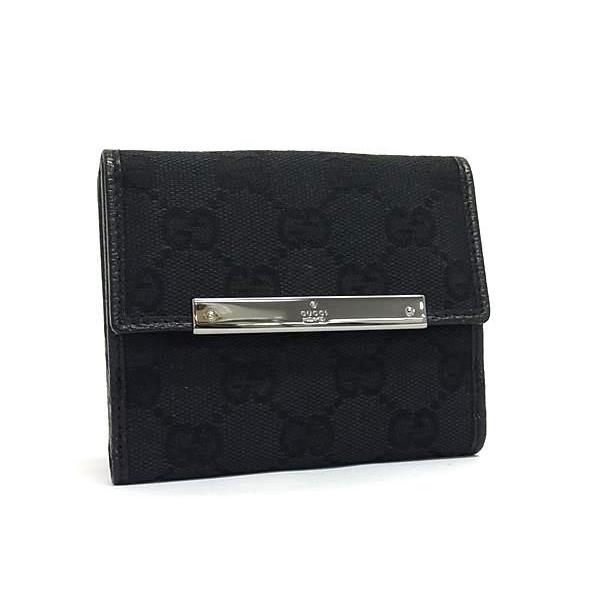 GUCCI（グッチ） 二つ折り財布 GGキャンバス 112716 キャンバス×レザー 