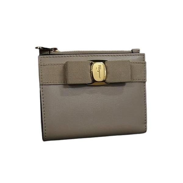 FERRAGAMO（フェラガモ） 財布 ヴァラリボン ベージュ JP-22-E009 二