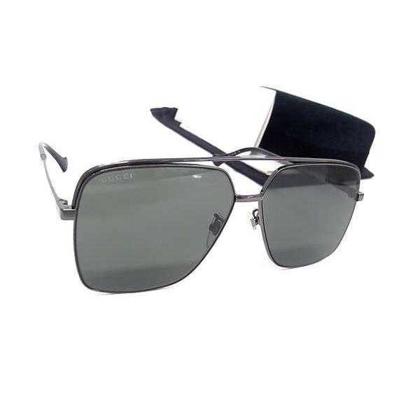 GUCCI グッチ サングラス パイロット サングラス GG1099SA ガンメタル系 メタル プラスチック メンズ アジアンフィット 美品 GUCCI（グッチ） サングラス パイロット サングラス GG1099SA メタル